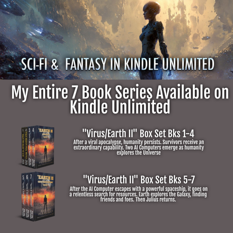 Two of Ray Jay Perreault's book on Kindle Unlimited