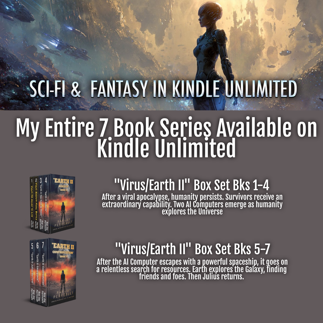 Two of Ray Jay Perreault's book on Kindle Unlimited